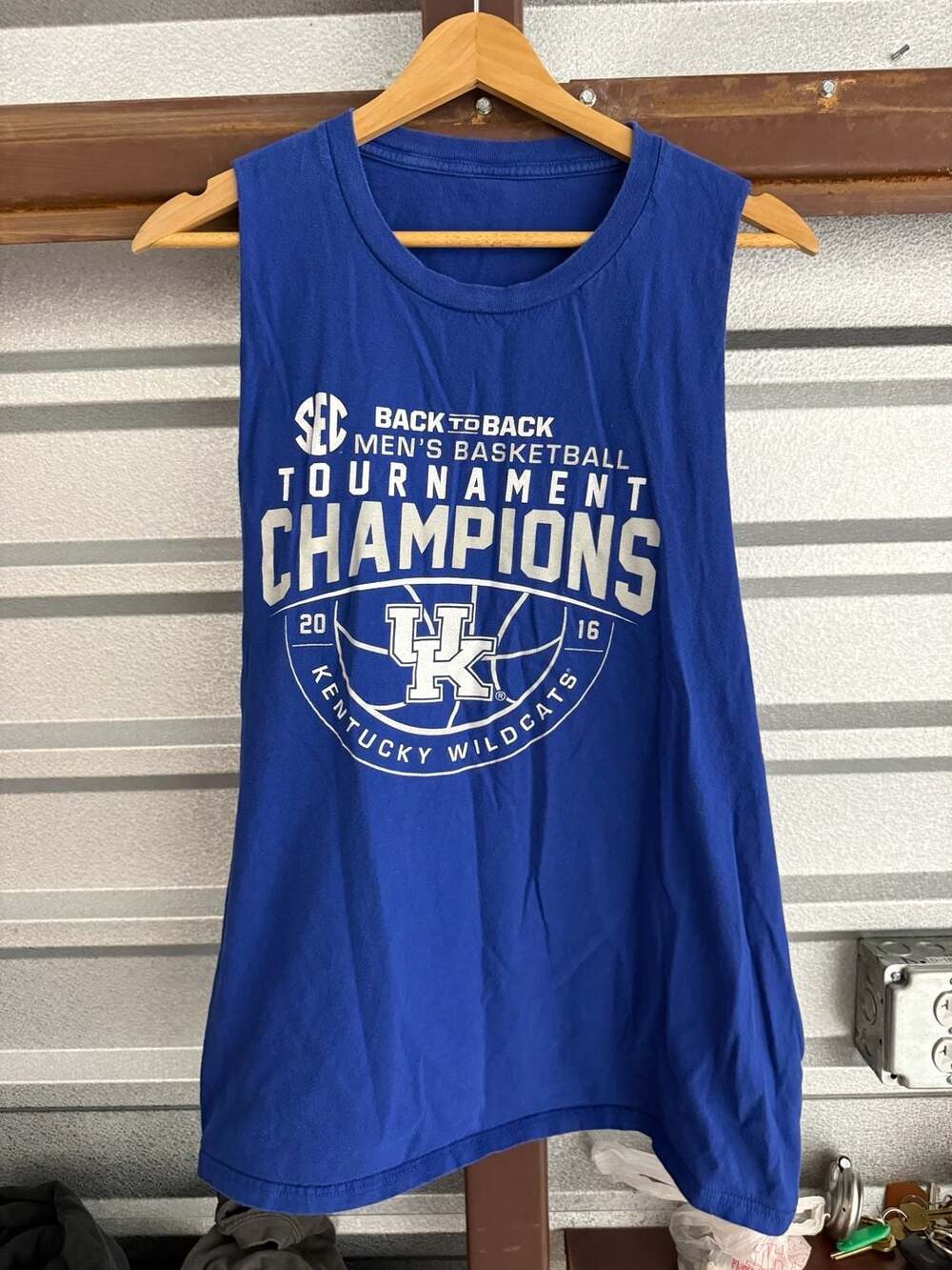Kentucky Wildcats 2016 SEC Men's Basketball Tournament Champions Sleeveless Tank